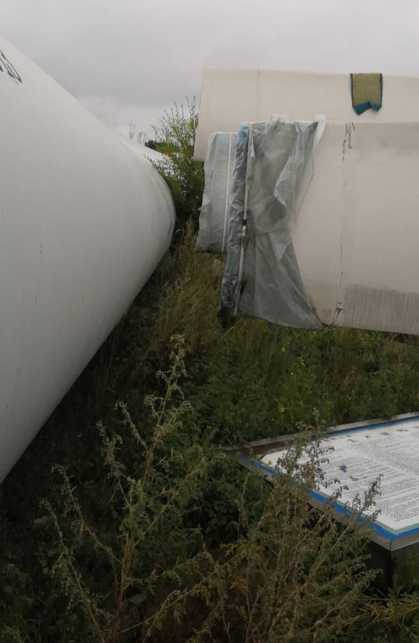 張北基地退役葉片、機(jī)艙處置現(xiàn)場(chǎng)